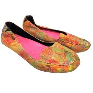 Cushe Hoffman Womens Colorful Slip On Collection LAMU Pink Flats Shoes sz 10